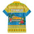 Tuvalu Christmas Family Matching Off Shoulder Short Dress and Hawaiian Shirt Coat Of Arms Manuia Te Kilisimasi