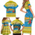 Tuvalu Christmas Family Matching Short Sleeve Bodycon Dress and Hawaiian Shirt Coat Of Arms Manuia Te Kilisimasi