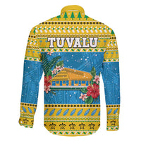 Tuvalu Christmas Family Matching Summer Maxi Dress and Hawaiian Shirt Coat Of Arms Manuia Te Kilisimasi