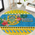 Tuvalu Christmas Round Carpet Coat Of Arms Manuia Te Kilisimasi