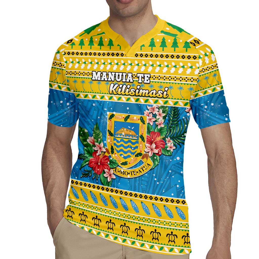 Tuvalu Christmas Rugby Jersey Coat Of Arms Manuia Te Kilisimasi