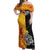 New Zealand And Papua New Guinea Rugby Custom Off Shoulder Maxi Dress Maori Kiwi With Bird of Paradise