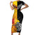 New Zealand And Papua New Guinea Rugby Custom Short Sleeve Bodycon Dress Maori Kiwi With Bird of Paradise