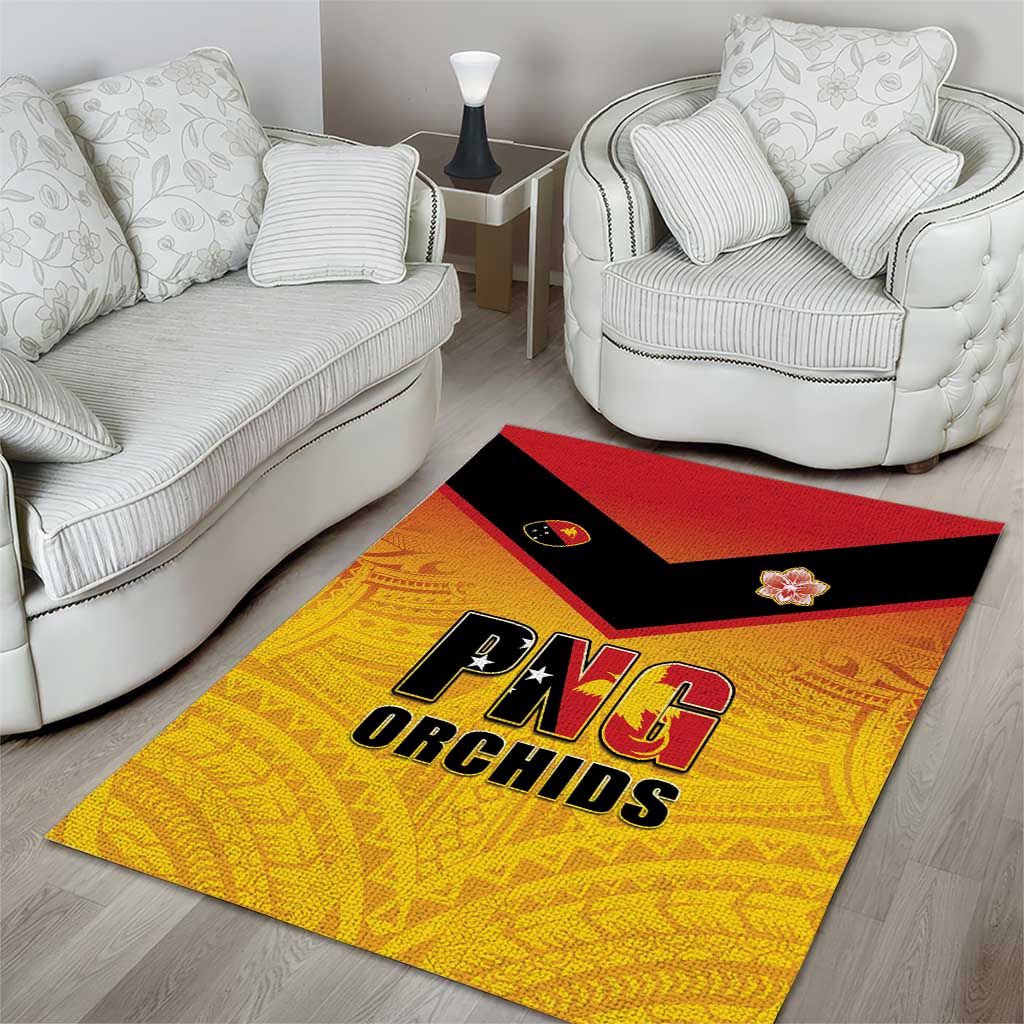 Papua New Guinea Rugby Area Rug Go Orchids Pacific Champions