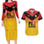 Papua New Guinea Rugby Custom Couples Matching Long Sleeve Bodycon Dress and Hawaiian Shirt Go Orchids Pacific Champions