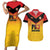 Papua New Guinea Rugby Custom Couples Matching Short Sleeve Bodycon Dress and Hawaiian Shirt Go Orchids Pacific Champions