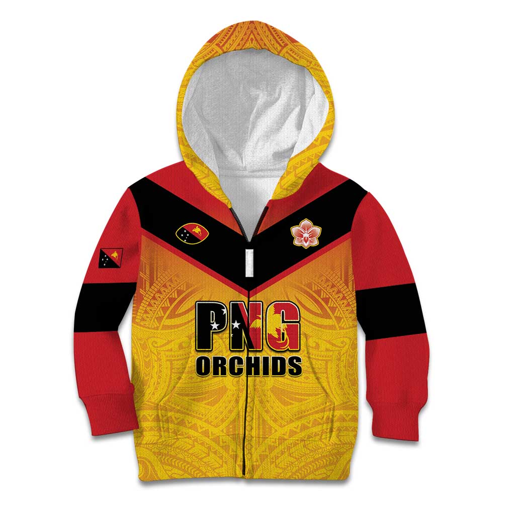 Papua New Guinea Rugby Custom Kid Hoodie Go Orchids Pacific Champions