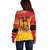 Papua New Guinea Rugby Custom Off Shoulder Sweater Go Orchids Pacific Champions