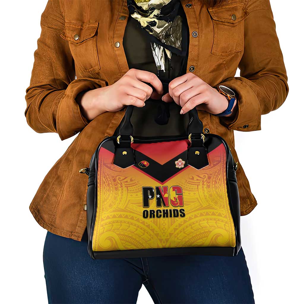 Papua New Guinea Rugby Shoulder Handbag Go Orchids Pacific Champions