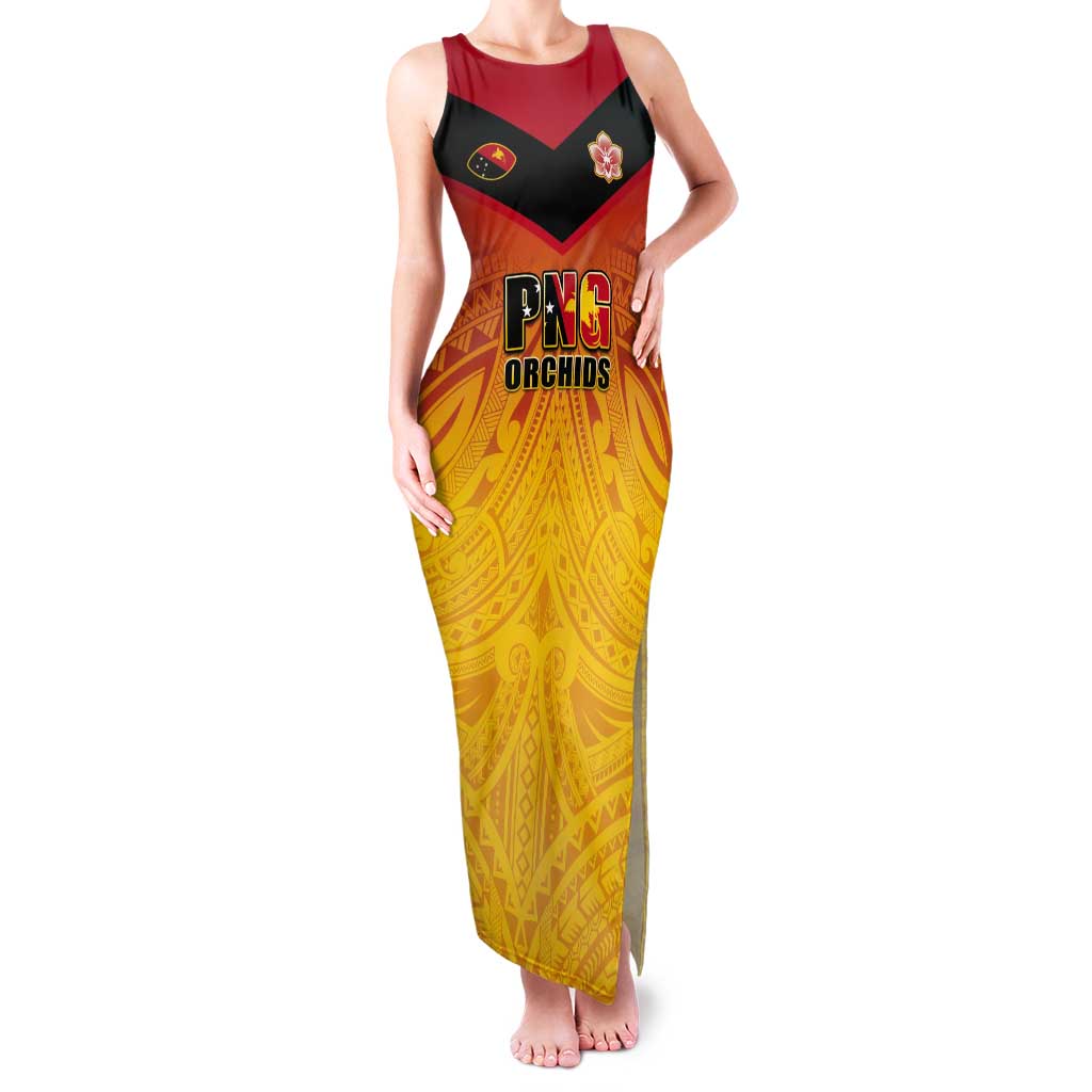 Papua New Guinea Rugby Custom Tank Maxi Dress Go Orchids Pacific Champions