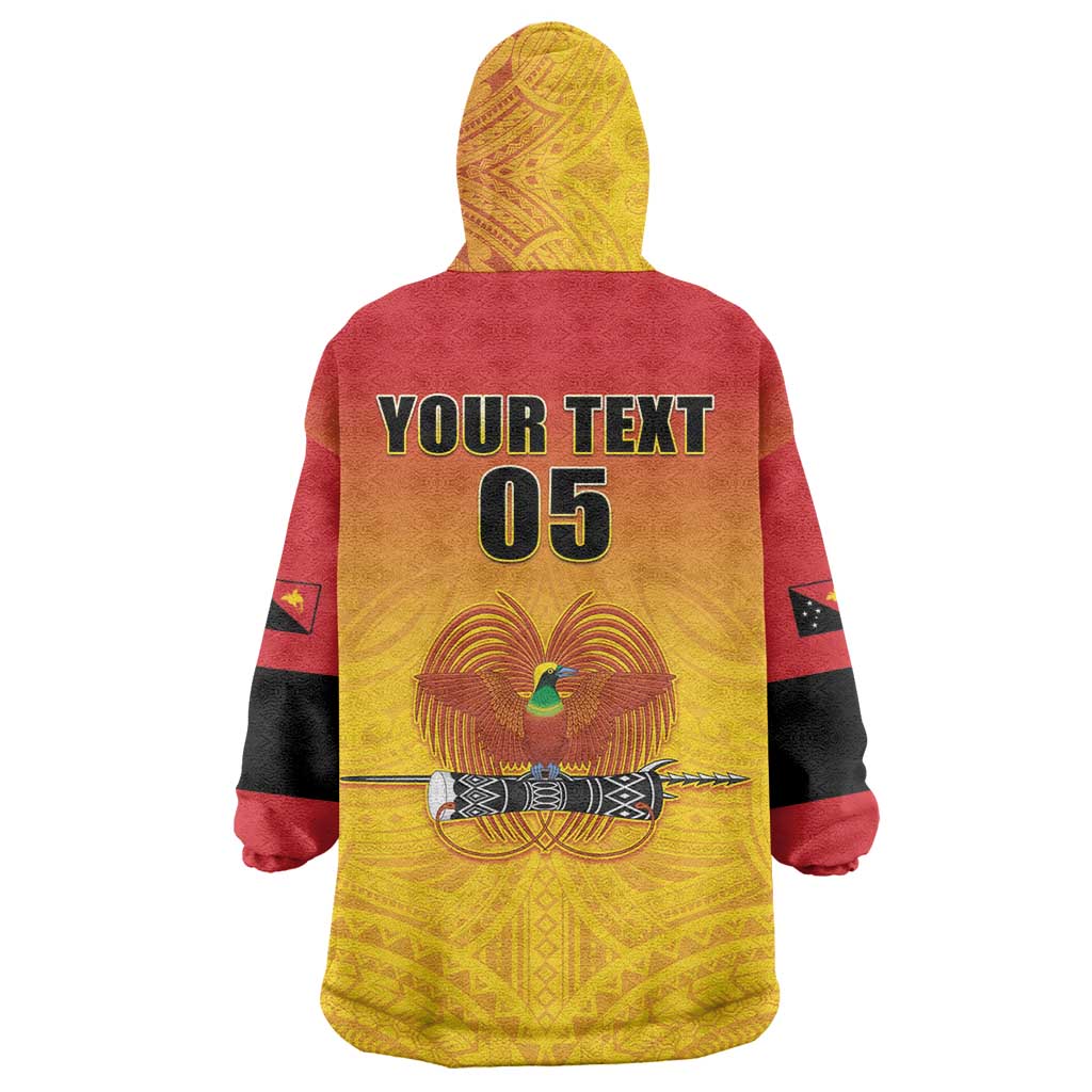 Papua New Guinea Rugby Custom Wearable Blanket Hoodie Go Orchids Pacific Champions