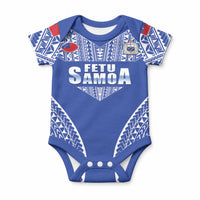 Fetu Samoa Rugby Custom Baby Onesie Go Champions LT05 Blue - Polynesian Pride