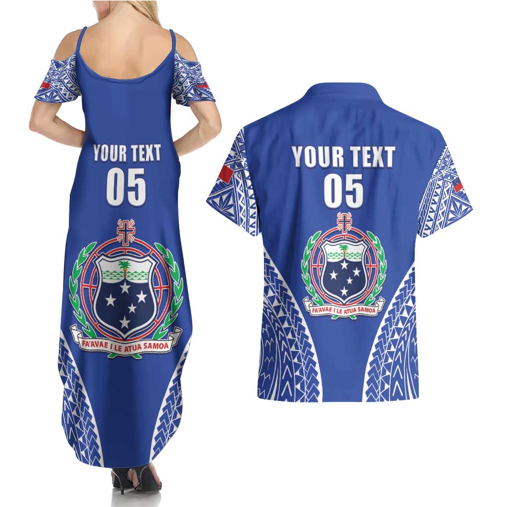 Fetu Samoa Rugby Custom Couples Matching Summer Maxi Dress and Hawaiian Shirt Go Champions
