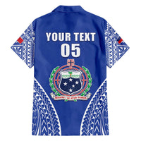 Fetu Samoa Rugby Custom Family Matching Off The Shoulder Long Sleeve Dress and Hawaiian Shirt Go Champions