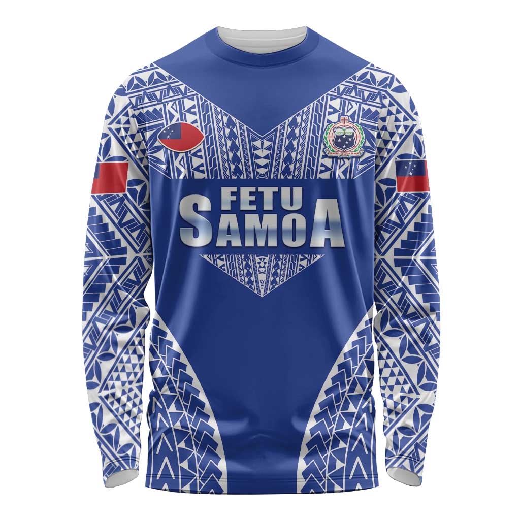 Fetu Samoa Rugby Custom Long Sleeve Shirt Go Champions