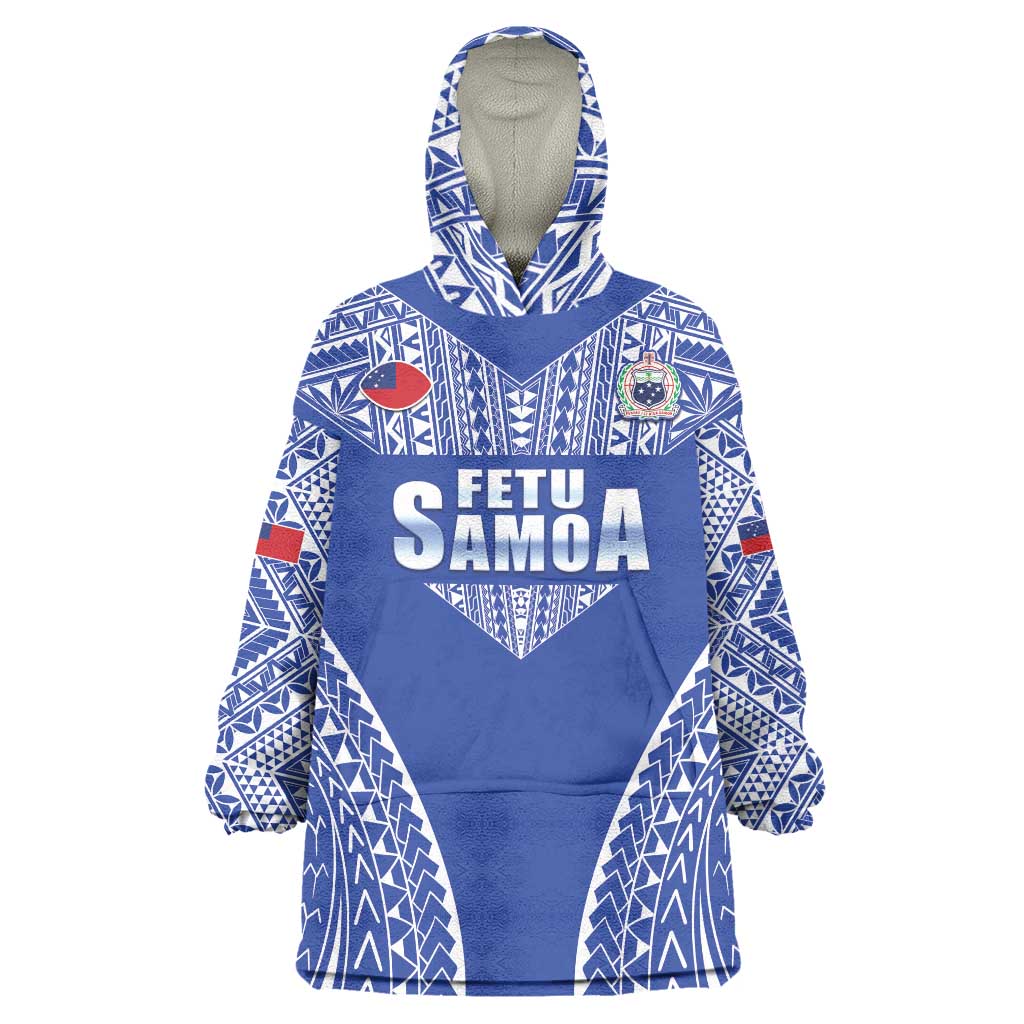 Fetu Samoa Rugby Custom Wearable Blanket Hoodie Go Champions