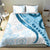 Blue Polynesian Tribal Turtle Floral Pattern Bedding Set