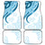 Blue Polynesian Tribal Turtle Floral Pattern Car Mats