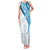 Blue Polynesian Tribal Turtle Floral Pattern Family Matching Tank Maxi Dress and Hawaiian Shirt