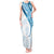 Blue Polynesian Tribal Turtle Floral Pattern Tank Maxi Dress