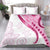 Rose Pink Polynesian Tribal Turtle Floral Pattern Bedding Set