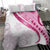 Rose Pink Polynesian Tribal Turtle Floral Pattern Bedding Set