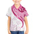 Rose Pink Polynesian Tribal Turtle Floral Pattern Family Matching Short Sleeve Bodycon Dress and Hawaiian Shirt