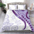 Purple Polynesian Tribal Turtle Floral Pattern Bedding Set