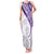 Purple Polynesian Tribal Turtle Floral Pattern Family Matching Tank Maxi Dress and Hawaiian Shirt
