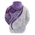 Purple Polynesian Tribal Turtle Floral Pattern Hoodie