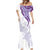 Purple Polynesian Tribal Turtle Floral Pattern Mermaid Dress