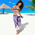 Purple Polynesian Tribal Turtle Floral Pattern Sarong