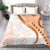 Orange Polynesian Tribal Turtle Floral Pattern Bedding Set