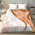 Orange Polynesian Tribal Turtle Floral Pattern Bedding Set