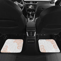 Orange Polynesian Tribal Turtle Floral Pattern Car Mats