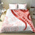 Coral Red Polynesian Tribal Turtle Floral Pattern Bedding Set