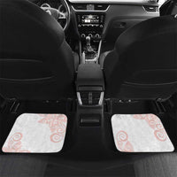 Coral Red Polynesian Tribal Turtle Floral Pattern Car Mats