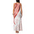 Coral Red Polynesian Tribal Turtle Floral Pattern Family Matching Tank Maxi Dress and Hawaiian Shirt