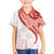 Coral Red Polynesian Tribal Turtle Floral Pattern Family Matching Tank Maxi Dress and Hawaiian Shirt