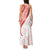 Coral Red Polynesian Tribal Turtle Floral Pattern Tank Maxi Dress