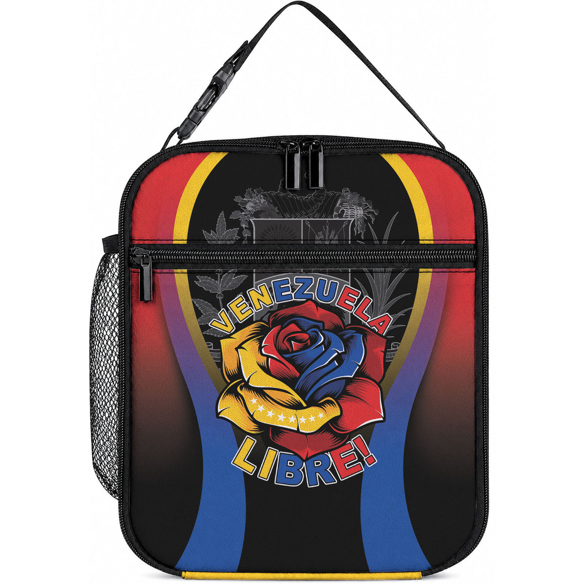 Venezuela Libre Lunch Bag Freedom And National Pride LT05 10.2 × 8.3 × 4.3 inch Black - Polynesian Pride