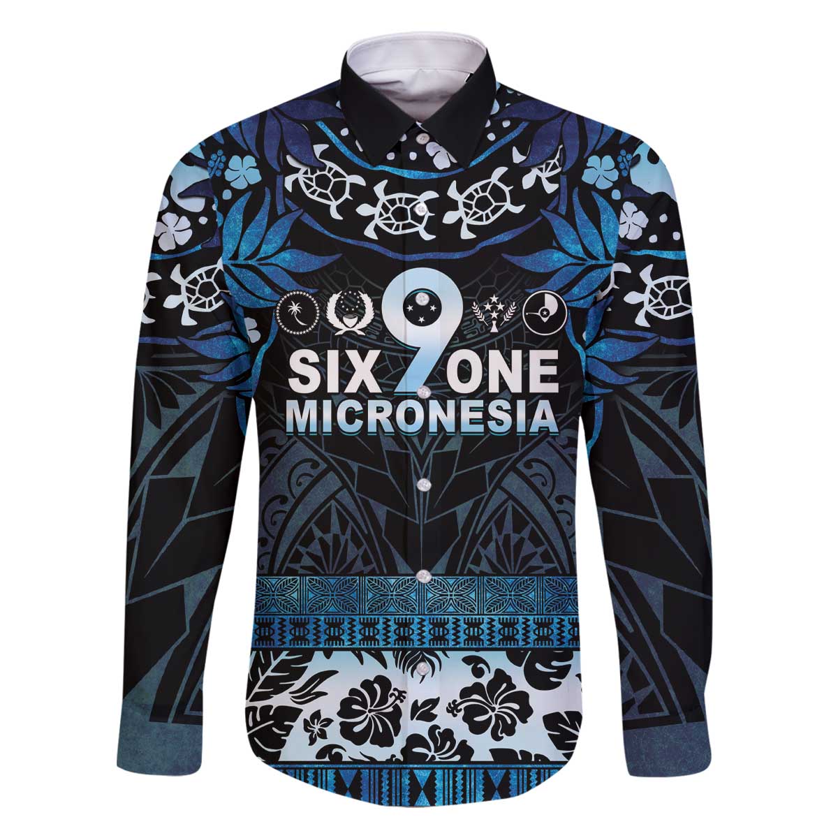 Micronesia FSM 691 Family Matching Off The Shoulder Long Sleeve Dress and Hawaiian Shirt Respect Culture