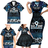 Micronesia FSM 691 Family Matching Short Sleeve Bodycon Dress and Hawaiian Shirt Respect Culture