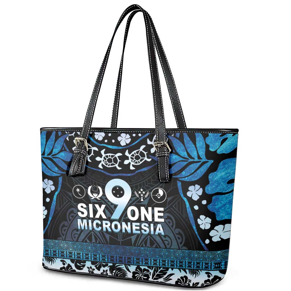 Micronesia FSM 691 Leather Tote Bag Respect Culture LT05 - Polynesian Pride