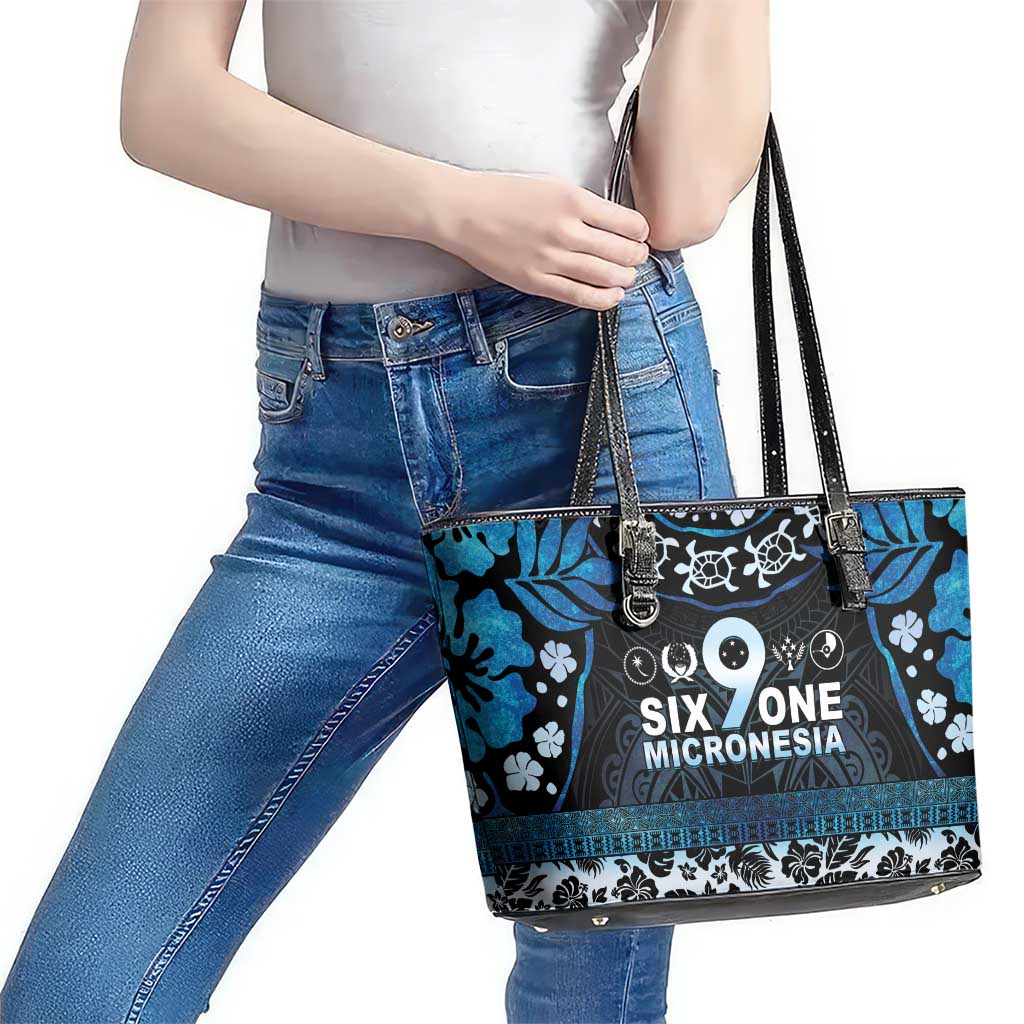 Micronesia FSM 691 Leather Tote Bag Respect Culture LT05 - Polynesian Pride