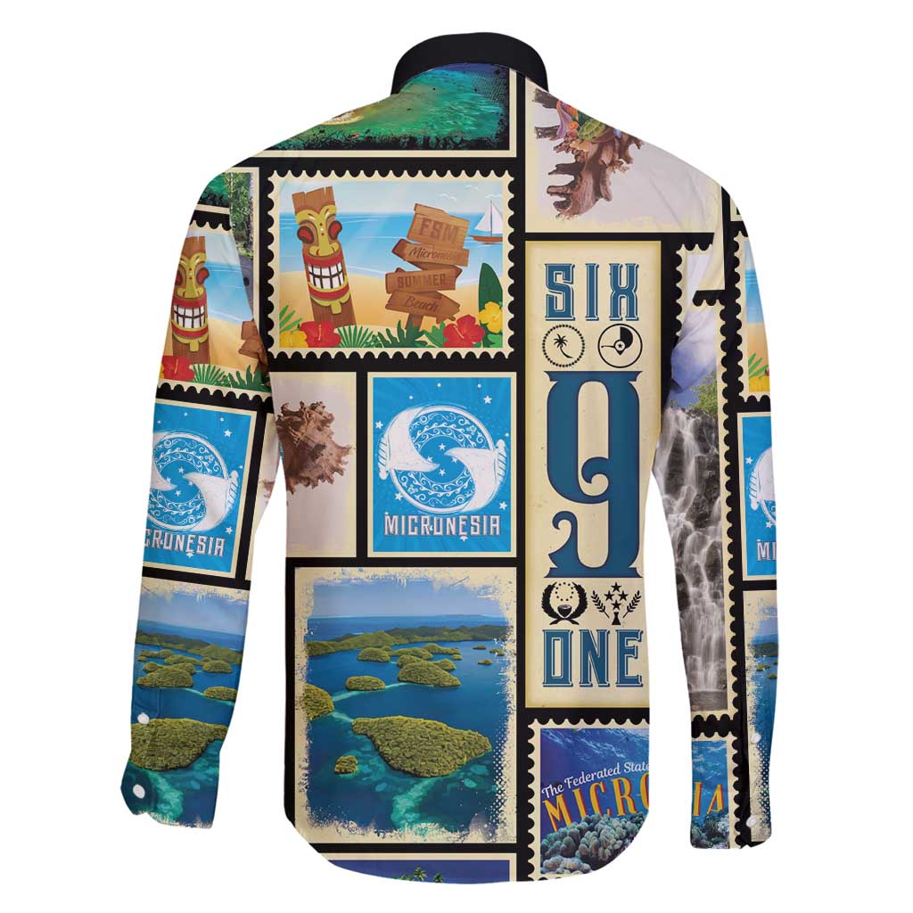 FSM Micronesia Culture Family Matching Long Sleeve Bodycon Dress and Hawaiian Shirt