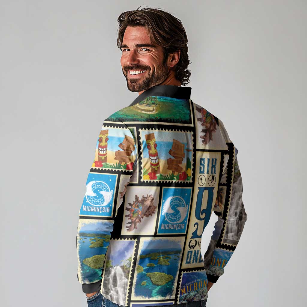 FSM Micronesia Culture Long Sleeve Polo Shirt