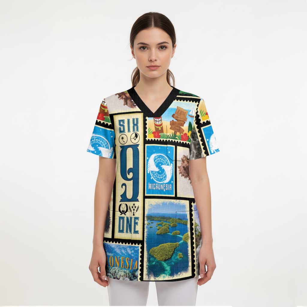 FSM Micronesia Culture Scrub Top - Polynesian Pride