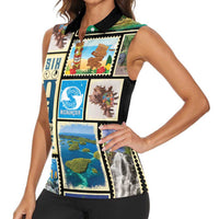 FSM Micronesia Culture Women Sleeveless Polo Shirt