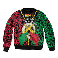 Vanuatu 45th Independence Day Bomber Jacket Long God Yumi Stanap Wild Boar LT05